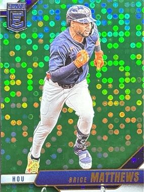 Panini Elite Brice Matthews Baseball Card — Green Dot Insert